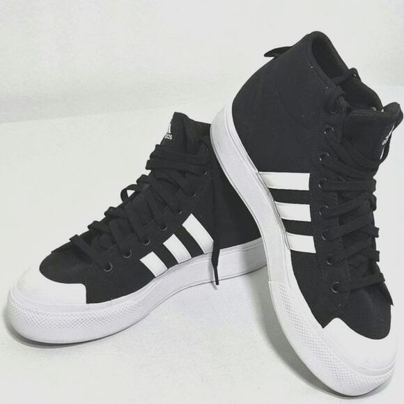 Women’s Adidas High Top Platform Sneakers Size 11 - Picture 1 of 8